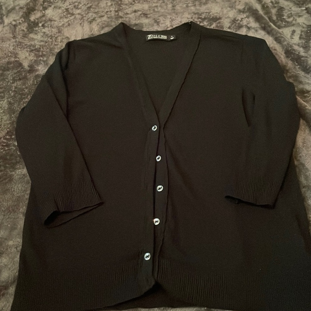 New York & Company 7th Avenue Thin Black Sweater Size XL